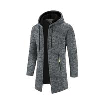 Moletom Masculino Oversize Com Capuz E Zíper, Manga Longa, Cor Sólida, Estilo Streetwear, Jaqueta De