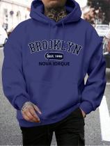 Moletom Masculino Oversize Com Estampa Brooklyn Est 1998 Nova York, Moda Harajuku, Conjunto De