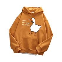 Moletom Masculino Oversized Com Capuz, Estilo Hip Hop, Estampa Peace Was Never an Option”, Roupa
