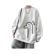 Moletom Masculino Oversized Com Estampa De Pato Amarelo M-8XL, Hoodie Solto De Manga Longa Para Moletom Masculino Oversized Com Estampa De Pato Amarelo M-8XL, Hoodie Solto De Manga Longa Para