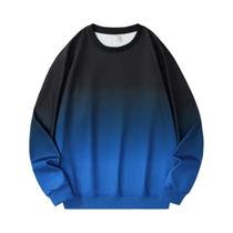 Moletom Masculino plus Size 110-190kg, Pullover Solto Com Gradiente, Gola Redonda, Hoodies De Lazer