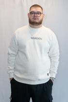 Moletom Masculino Plus Size Careca Liso Off White