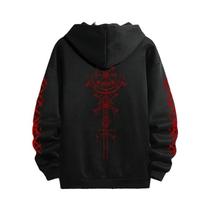 Moletom Masculino Preto Casual Com Capuz Para Outono/Inverno, Estilo Esportivo, Pullover Fashion