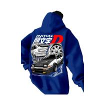 Moletom Masculino Preto Com Capuz, Logo Initial D, Ilustração De Carro JDM, Pullover De Anime Moletom Masculino Preto Com Capuz, Logo Initial D, Ilustração De Carro JDM, Pullover De Anime
