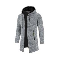 Moletom Masculino Preto com Capuz, Zíper e Manga Comprida - Jaqueta de Inverno