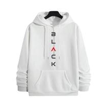 Moletom Masculino Preto Com Estampa De Letras Outono Inverno Alta Qualidade Casual Quente Moletom Masculino Preto Com Estampa De Letras Outono Inverno Alta Qualidade Casual Quente