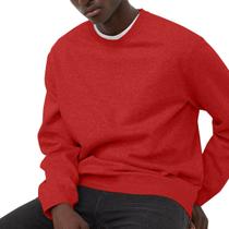 Moletom Masculino Protege do Frio Sem Capuz Confort Estilo Slim Fitness