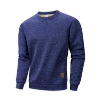 Moletom Masculino Quente Com Forro De Lã Para Outono/Inverno, Casual, Manga Longa, Pulôver Para Moletom Masculino Quente Com Forro De Lã Para Outono/Inverno, Casual, Manga Longa, Pulôver Para