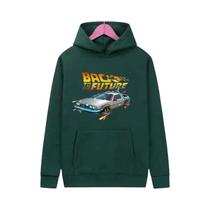 Moletom Masculino Retrô Com Estampa De Carro DeLorean, Manga Comprida, Casual, Streetwear,