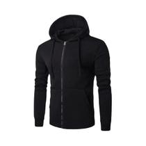 Moletom Masculino Slim Fit Com Capuz E Zíper, Jaqueta De Outono Para Homens