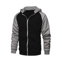 Moletom Masculino Slim Fit Com Capuz E Zíper, Manga Longa, Bloco De Cores, Jaqueta Fashion Moletom Masculino Slim Fit Com Capuz E Zíper, Manga Longa, Bloco De Cores, Jaqueta Fashion