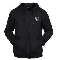 Moletom Masculino Tonny Country Bem e Mal Yan Yang Com Ziper E Capuz Flanelado