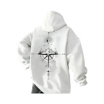 Moletom Masculino Vintage Com Estampa De Bússola, Alta Qualidade, Manga Longa, Casual, Esportivo Moletom Masculino Vintage Com Estampa De Bússola, Alta Qualidade, Manga Longa, Casual, Esportivo