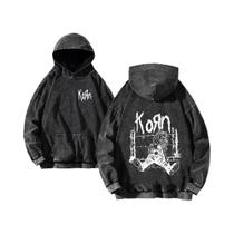 Moletom Masculino Vintage De Algodão Lavado Com Capuz, Estilo Hip Hop Streetwear Y2K, Solto, Com