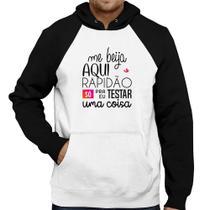Moletom Me beija aqui rapidão - Foca na Moda