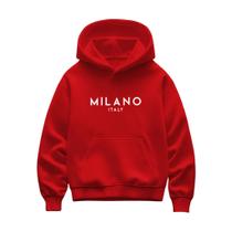 Moletom Milano Canguru Com Capuz Unissex Adulto Masculino Feminino Diversas Cores