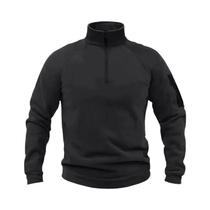 Moletom Militar Masculino Com Gola Alta Em Fleece, Pullover Tático Para Caminhadas, Camping E