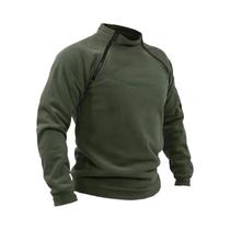 Moletom Militar Masculino Com Gola Alta Em Fleece, Pullover Tático Para Caminhadas, Camping E