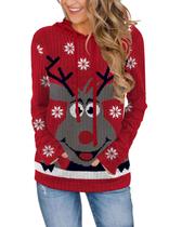 Moletom MixShe 2025 Fall Color Block com capuz feminino