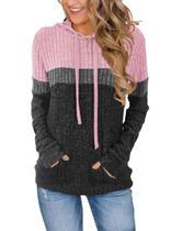 Moletom MixShe Chunky Cardigan rosa claro médio