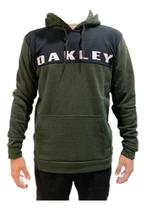 Moletom Mod. Oakley Sport Pullover Cinza Verde Moletom Mod. Oakley Sport Pullover Cinza Verde