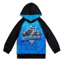 Moletom Monster Jam Trucks Megalodon Big Boys preto/azul 14-16