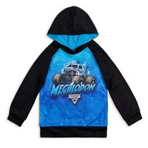 Moletom Monster Jam Trucks Megalodon Little Boys preto/azul 6 Moletom Monster Jam Trucks Megalodon Little Boys preto/azul 6