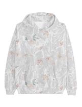 Moletom MSBESYOR Camo Maple Leaf Print de lã unissex com bolso