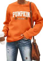 Moletom MYHALF Pumpkin Season Fall Orange Pullover