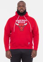 Moletom NBA Plus Size Com Feltro Logo Chicago Bulls Vermelho