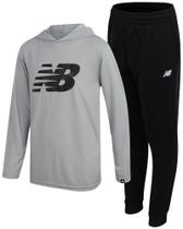 Moletom New Balance Boys, 2 peças, moletom com capuz e calça de moletom, tamanho 12