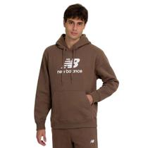 Moletom New Balance Com Capuz Essentials Marrom Terra Masculino Moletom New Balance Com Capuz Essentials Marrom Terra Masculino