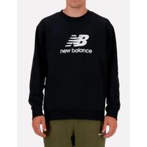 Moletom New Balance Regular Essentials Basic - masculino - preto e branco Moletom New Balance Regular Essentials Basic - masculino - preto e branco