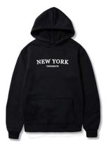 Moletom New York Canguru Capuz E Bolso - Blusa De Frio Unissex