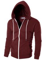 Moletom Ohoo DCF002 Slim Fit com Zíper Bordô Moletom Ohoo DCF002 Slim Fit com Zíper Bordô