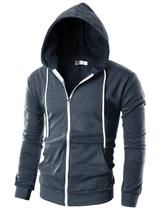 Moletom Ohoo DCF002 Slim Fit com Zíper em Algodão e Poliéster Moletom Ohoo DCF002 Slim Fit com Zíper em Algodão e Poliéster