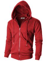 Moletom Ohoo DCF102 Masculino Leve com Capuz Slim e Zíper Moletom Ohoo DCF102 Masculino Leve com Capuz Slim e Zíper