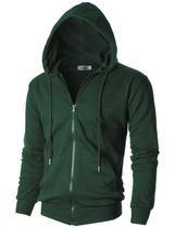 Moletom Ohoo DCF102 Masculino Slim Fit com Zíper Verde Moletom Ohoo DCF102 Masculino Slim Fit com Zíper Verde