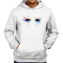 Moletom Olhos Cores Pintura - Foca na Moda