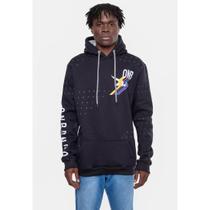 Moletom Onbongo Fechado Masculino Canguru Com Capuz Preto