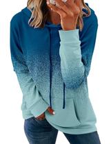 Moletom Onlypuff Cute Tie Dye Fashion Hoodie para mulheres azul S