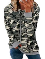 Moletom Onlypuff Kangaroo Pocket para mulheres, moletons camuflados