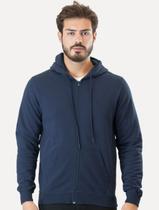 Moletom Original Penguin Masculino Capuz Full-Zip Bordado Azul Marinho