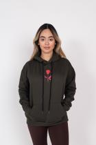 Moletom Overcome Canguru New Gothic Rose Verde