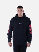 Moletom Overcome Canguru "Script Roses" Preto Moletom Overcome Canguru "Script Roses" Preto