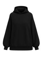 Moletom Oversized PRETTYGARDEN com Mangas Franzidas Preto P