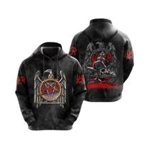 Moletom Oversized Unissex Com Estampa 3D SLAYER ROCK, Moda Casual Streetwear