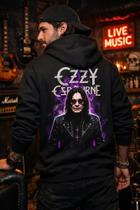 Moletom Ozzy Osbourne Rock Metal Com Capuz Canguru Preto Moletom Ozzy Osbourne Rock Metal Com Capuz Canguru Preto