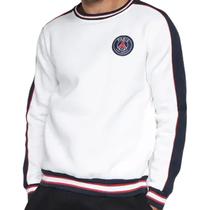 Moletom Paris Saint-Germain Gola Careca Masculino - Branco e Marinho