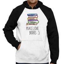 Moletom Peace Love Books - Foca na Moda